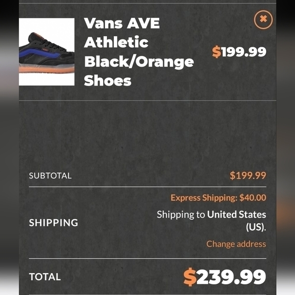 VANS ATHLETIC AVE PRO BLACK ORANGE - Picture 7 of 7